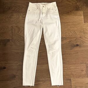 MADEWELL  White High-Waisted SKINNY  Jeans